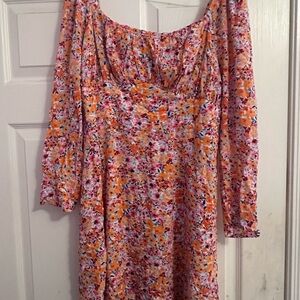 Old Navy Pink and Red Off the Shoulder Sundress